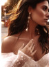 Ivory Lace Tulle Sparkle Beaded Wedding Dress Ivory Lace Tulle Sparkle Beaded Wedding Dress